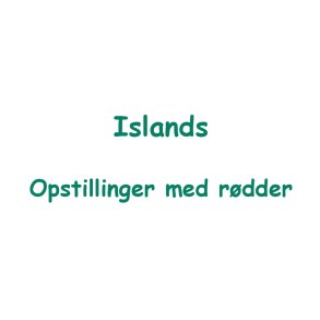Opstillinger med rødder