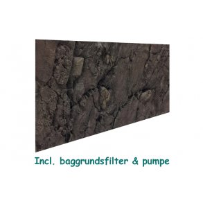 Borneo 78x38 cm  incl. baggrundsfilter & pumpe