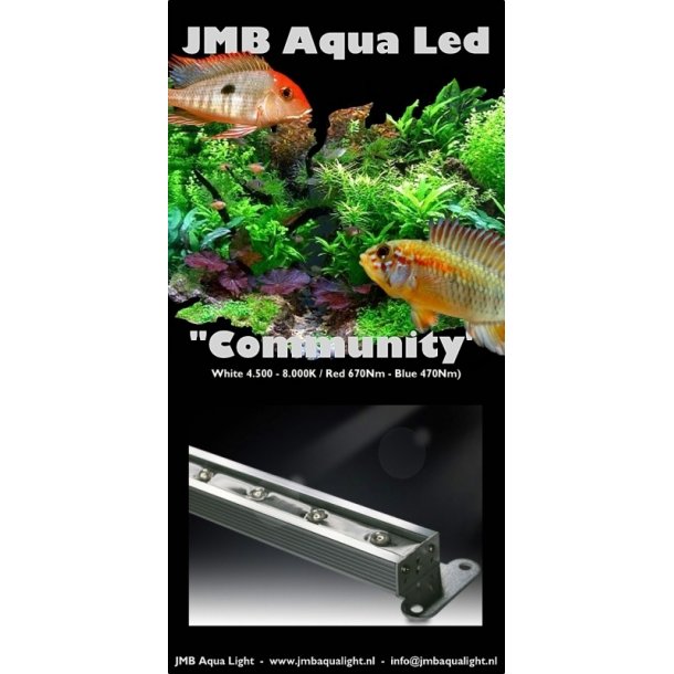 JMB Aqualight Led, 64 cm, 18W, hvid/r�d (4/1) V.2.0