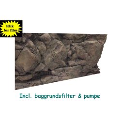 Komodo 98x58 cm incl. baggrundsfilter &amp; pumpe