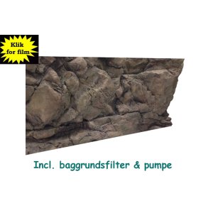 Komodo 158x58 cm incl. baggrundsfilter & pumper