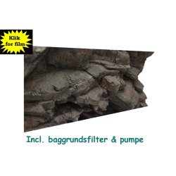 Sumatra 98x58 cm  incl. baggrundsfilter &amp; pumpe